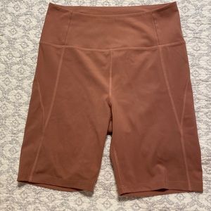 Girlfriend Collective Brown Athletic Biker Running Shorts